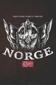 Paperback Wikstroem - Notes: Norway Viking head helmet Norge flag used look - Notebook 6x9 unlined Book