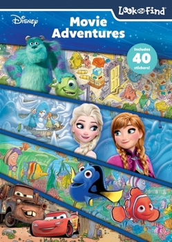 Paperback Disney: Movie Adventures Look and Find Book