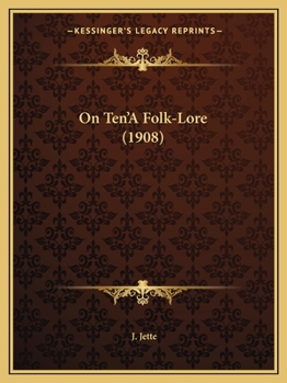 Paperback On Ten'A Folk-Lore (1908) Book