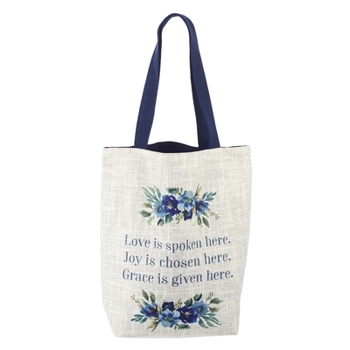 Misc. Tote Bag Canvas Love Joy Grace Book