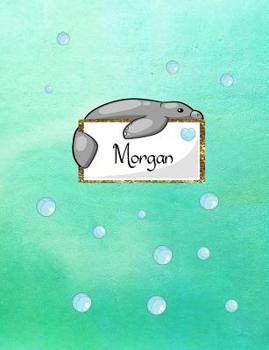 Paperback Morgan: Kawaii Manatee (Teddy Bear of the Sea) personalized notebook. Lined paper with Manatee companions Book