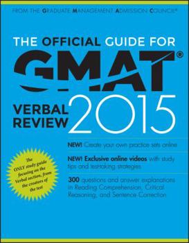 Paperback The Official Guide for GMAT Verbal Review 2015, with Online Question Bank and Exclusive Video Book