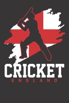 Paperback Notebook: Cricket England Flag Patriotic Player Coach Gift College Ruled 6x9 120 Pages Book