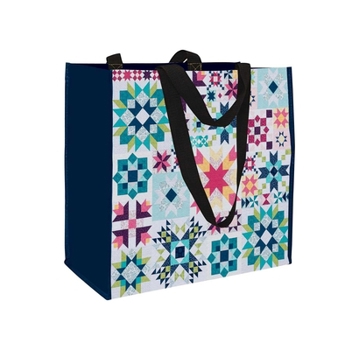 Barn Star Sampler Eco Tote: Reusable Grocery and Shopping Bag, Lightweight Folding Gift Tote Bag