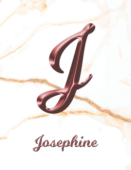 Paperback Josephine: 1 Year Weekly Planner with Note Pages (12 Months) - White Marble Rose Gold Pink Effect Letter J - 2020 - 2021 - Week P Book