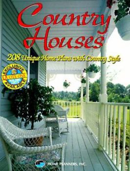 Paperback Country Houses: 208 Unique Home Plans with Country Style Book