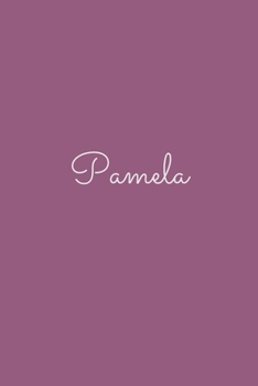 Pamela: notebook with the name on the cover, elegant, discreet, official notebook for notes, dot grid notebook,