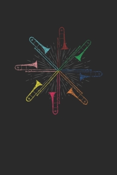 Paperback Colorful Trombones: Trombones Notebook, Dotted Bullet (6" x 9" - 120 pages) Musical Instruments Themed Notebook for Daily Journal, Diary, Book