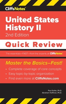 Paperback CliffsNotes United States History II: Quick Review Book