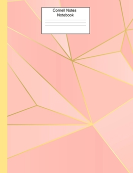 Paperback Cornell Notes Notebook: Pretty Pink Geometric Cornell Notebook for College, University, High School, Business or Research Notes-8.5x11-110 Pag Book