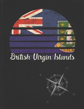 British Virgin Islands: Virgin Islander Vintage Flag Personalized Retro Gift Idea for Coworker Friend or Boss  Undated Planner Daily Weekly Monthly Calendar Organizer Journal