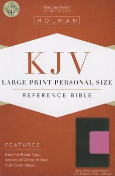 Imitation Leather Large Print Personal Size Reference Bible-KJV-Magnetic Flap [Large Print] Book