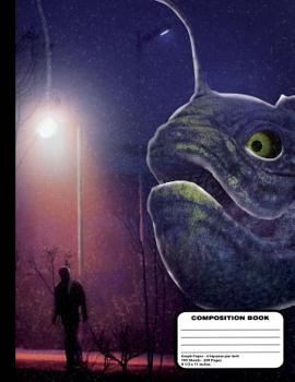 Paperback Purple Sea Monster on Land Composition Notebook - Graph Paper - 200 Pages / 100 Sheets, 8-1/2" x 11" Book