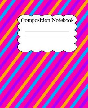 Paperback Composition Notebook: Back To School Colorful Bright Patterned Glossy Cover Notebook Book