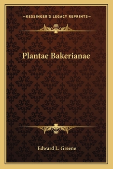 Paperback Plantae Bakerianae Book