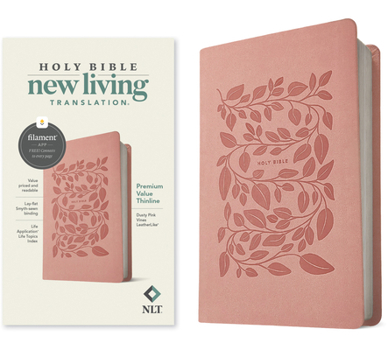 Imitation Leather NLT Premium Value Thinline Bible, Filament Enabled (Leatherlike, Dusty Pink Vines) Book