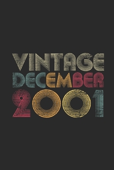 Vintage December 2001: Graph Paper Notebook / Journal (6 X 9 - 5 Squares per inch - 120 Pages) - Happy Birthday 18th Gift Idea