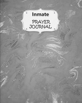 Paperback Inmate Prayer Journal: 60 days of Guided Prompts and Scriptures - For a Closer Walk With God - Dark Gray Silver Marble Book