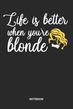 Notebook: Natural Blonde Hair Themed Notebook (6x9 inches) with Blank Pages ideal as a ash- or platinum-blonde hair colour Journal. Perfect as a ... and Girls. Great gift for Kids and Women.