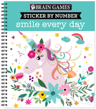 Spiral-bound Brain Games - Sticker by Number: Smile Every Day Book