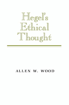 Paperback Hegel's Ethical Thought Book