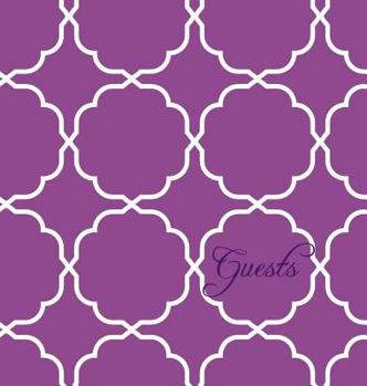 Hardcover Modern Jen Guest Book and Anniversary Journal: Orchid Purple Book