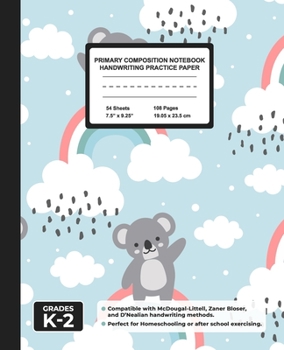 Paperback Primary Composition Notebook Handwriting Practice Paper: Cute Kwala Blank Writing Sheets for Kindergarten to 2nd Grade Elementary Students, School Exe Book