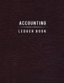Accounting Ledger Book: 1 Year Weekly Planner, Black Leather Print, Calendar, Weekly Spreads, Goals, Vision Board