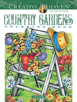 Paperback Creative Haven Country Gardens Coloring Book