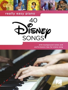 Paperback Really Easy Piano: 40 Disney Songs - Songbook with Lyrics Book
