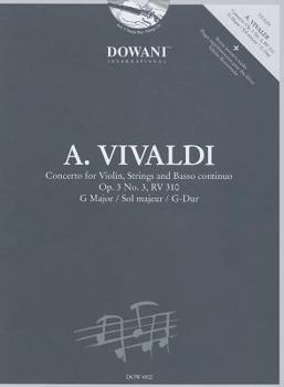 Misc. Vivaldi: Concerto for Violin, Strings and Basso Continuo in G Major, Op. 3, No. 3, RV 310 Book