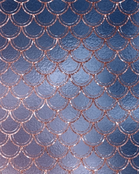 Blush and Navy Mermaid Scales Composition Notebook - Large Unruled Notebook - 8x10 Blank Notebook (Softcover Journal / Notebook / Sketchbook / Diary)