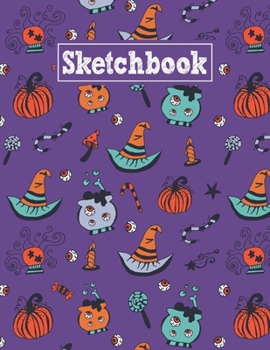 Paperback Sketchbook: 8.5 x 11 Notebook for Creative Drawing and Sketching Activities with Halloween Themed Cover Design Book