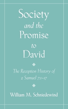 Hardcover Society & the Promise to David Book