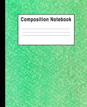 Paperback Composition Notebook: Green Art Pastel Book