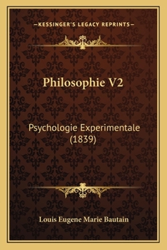 Paperback Philosophie V2: Psychologie Experimentale (1839) [French] Book