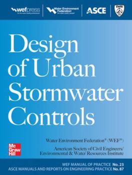 Hardcover Design of Urban Stormwater Controls Book