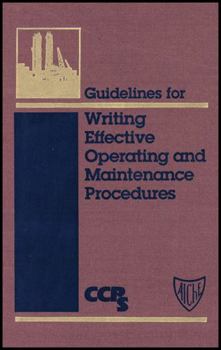 Hardcover Guidelines Writing Op Maintnc Procedures Book