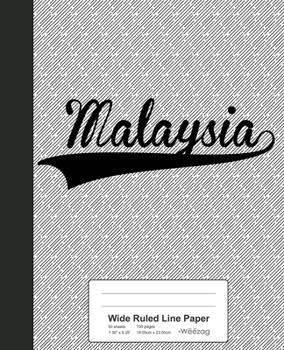 Paperback Wide Ruled Line Paper: MALAYSIA Notebook Book