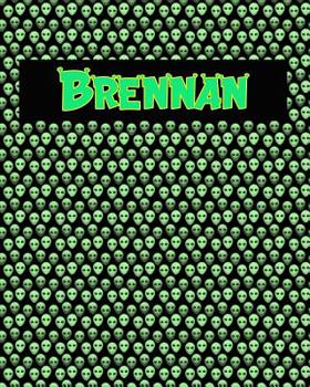 Paperback 120 Page Handwriting Practice Book with Green Alien Cover Brennan: Primary Grades Handwriting Book