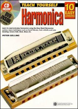 Paperback 10 Easy Lessons Harmonica Bk/CD/DVD Book