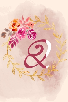 Q: Notizbuch, Tagebuch oder Journal mit handgemaltem Blumen auf  Cover und linierten Seiten | 109 Seiten | Softcover | Handliche Größe (6" x 9" - ca. Din-A5) (German Edition)