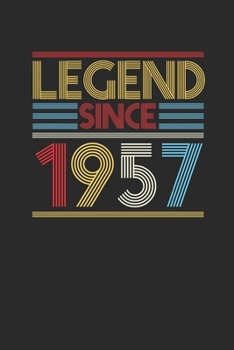 Legend Since 1957: Graph Paper Notebook (6" x 9" - 120 pages) ~ Birthday Themed Notebook for Daily Journal, Diary, and Gift