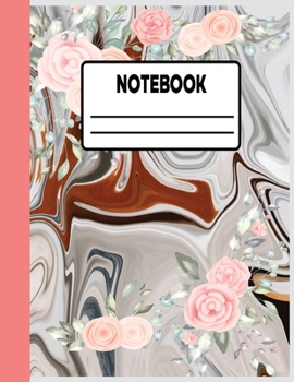 Notebook: White Grey Marble College Ruled Blank Lined Cute Notebooks for Girls Teens Kids School Students and Teachers Writing Notes Journal