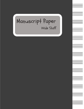 Paperback Manuscript Paper - Wide Staff Book