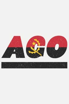 AGO: Angola Notizbuch mit karo 120 Seiten in weiß. Notizheft mit der angolischen Flagge (German Edition)