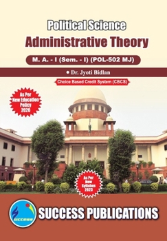 Paperback Administrative Theory, First Year, M.A, Sem-I-English Book