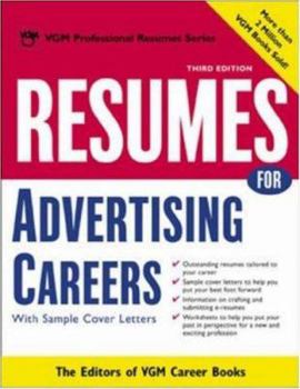 Paperback Resumes for Advertising Careers: With Sample Cover Letters Book