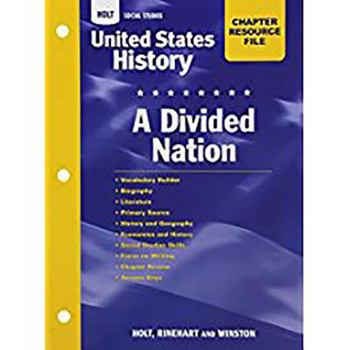 Paperback Crf Divided Nation Hss: Us Hist 2006 Book