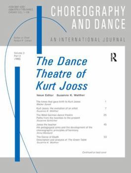 Hardcover The Dance Theatre of Kurt Jooss Book